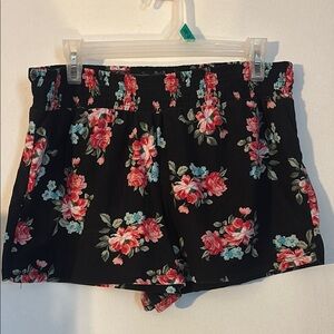 Floral Black Women's Shorts